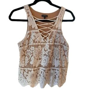 EXPRESS Lace Tank Top SZ. S